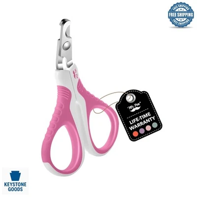 Safe Dark Pink Cat & Dog Nail Trimmer - Sharp Stainless Steel Claw Clippers - Image 1 of 4