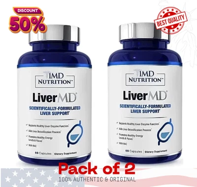 2 paquetes 1MD Nutrition LiverMD - Suplemento de apoyo hepático nuevo | caducidad 11/2027 Foto 1 de 4