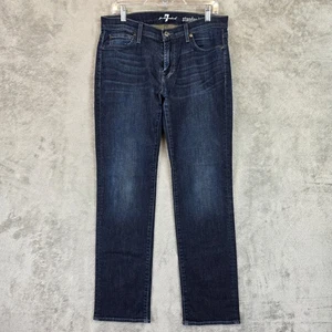 7 For All Mankind Jeans Herren 31 Dark Wash Standard Straight Leg Stretch Blau - Bild 1 von 12