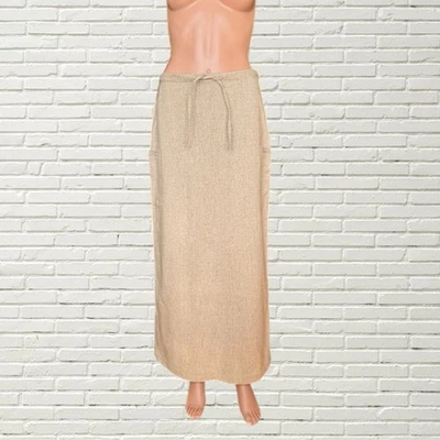 Vintage 90s Bensimon Maxi Skirt - Cream Wool Utility Cargo Skirt Xs/s - Image 1 of 4