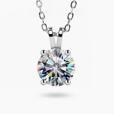 Colgante de diamantes blancos de 3,30 quilates de oro blanco de 14 k Black Friday regalo especial joyería Foto 1 de 4