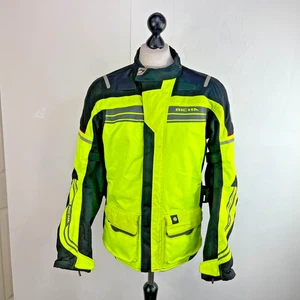 Richa Touring Motorcycle Jacket in Black & Reflective Fluro Waterproof size M - Picture 1 of 10
