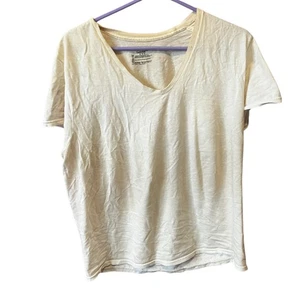 Camiseta Hanes ComfortSoft blanca con cuello en V XL 100 % algodón lisa básica informal - Imagen 1 de 8