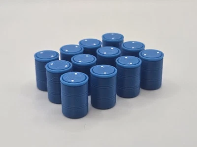 1/50 Scale Plastic 55 Gallon Drums in Blue *12 Pack* - Image 1 of 4
