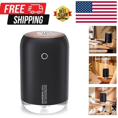Humidificador personal USB negro 500 ml para una mejor comodidad para dormir y respirar Foto 1 de 4