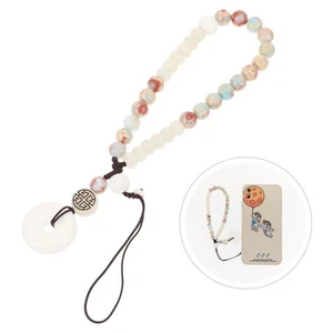Cedony Peace Buckle Mobile Phone Hanging Strap Beaded Lanyard Holder - Afbeelding 1 van 12