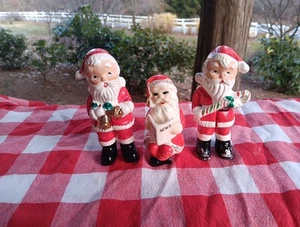 LOTE VINTAGE DE 3 SALEROS Y PIMENTEROS JAPÓN SANTA CLAUS PAR NAVIDAD - Imagen 1 de 6