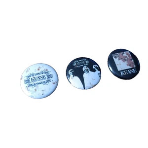Keane 3x Vintage Small Button Pin Badges Early 2000's Hopes and Fears - Bild 1 von 8