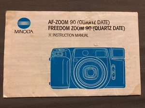 MINOLTA AF-ZOOM 90 (Fecha Cuarzo) FREEDOM ZOOM 90 Instrucciones MANUAL - Imagen 1 de 3