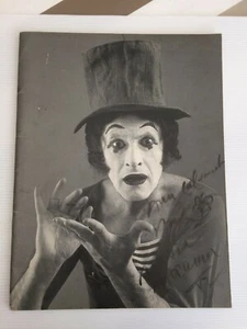 Mime Marceau Catalogue dédicace signé manuscrite Théâtre Champs Elysées 1982 - Picture 1 of 5
