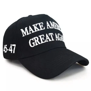 Trump MAGA Black Hat – MAGA  45-47 Make America Great Again Cap - Picture 1 of 7