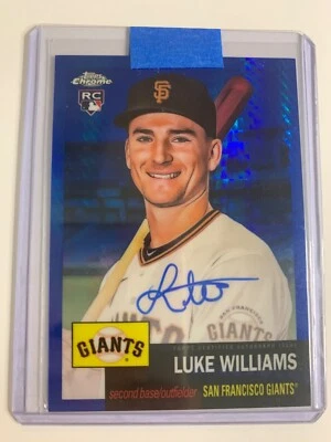2022 Topps Chrome Platinum Blue Hyper Refractor Luke Williams RC Auto #D/99 - Image 1 of 2