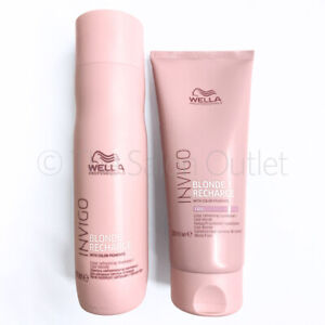 Wella Invigo Blonde Recharge Colour Shampoo 250ml and Cool Conditioner 200ml Duo