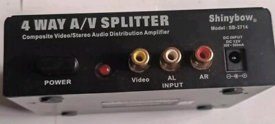 Video Audio Splitet Signal Professional 4 Way Distribution Shinybow  - Image 1 of 4
