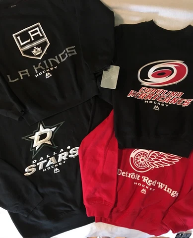 NHL Youth Sweatshirt Cotton Blend, Red Wings, Dallas Stars, LA Kings, Hurricanes Cover