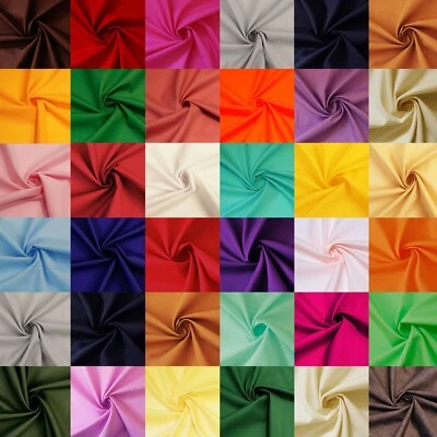 30m Roll of Polycotton Fabric Wholesale Price with over 30 colours to choose - Image 1 of 2