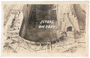 1910s PANAMA CANAL ZONE LOCKS CONSTRUCTION POSTCARD RPPC - Picture 1 of 5