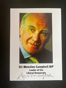 MENZIES CAMPBELL - LIB DEM POLÍTICO Y LÍDER - EXCELENTE FOTOGRAFÍA FIRMADA - Imagen 1 de 1
