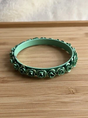 Brazalete Brazalete Rosa Metal Azul Años 60 RARO DE COLECCIÓN MUY BUEN ESTADO Foto 1 de 4