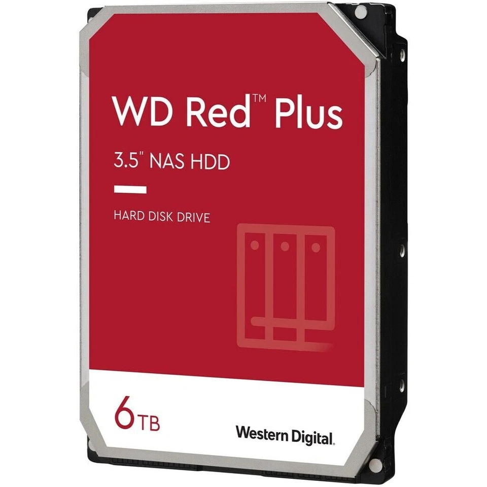 Western Digital Red Plus 6TB SATA 6Gb/s 3,5Zoll NAS HDD Festplatte (WD60EFPX)