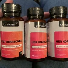 3 Bottle Lot Lovtamin Balance Women: HER Hormones, PCOS, Menopause Relief  09/23