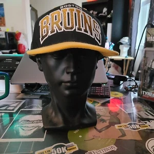 NHL Boston Bruins Black Adjustable Snapback Mitchell & Ness Nostalgia Hat Cap - Picture 1 of 5