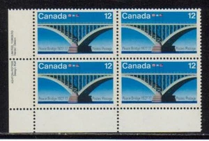 1977 Canada SC# 737 LL - Peace Bridge - Plate Block M-NH Lot # 2191c - Picture 1 of 1