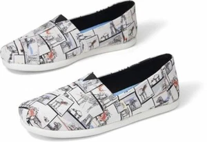 NEU UND VERPACKT Disney X TOMS weiß Star Wars At-At CLASSIC SLIP-ON bedrucktes Canvas Unisex - Bild 1 von 5