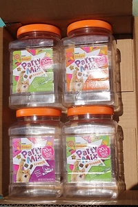 Lot of 4, 20 oz Empty Plastic Containers with Lids, “Party Mix” Free ship - Picture 1 of 8