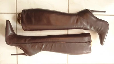 Bottes "Marron"  Sexy -- Talons Aiguilles  -  FREE LANCE Paris --- T.37,5 (Neuf) - Photo 1/4