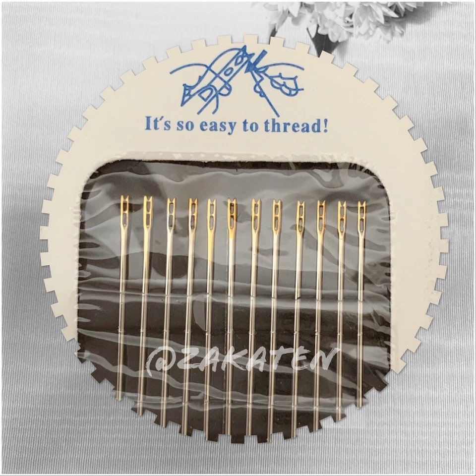 12PCs Assorted Self-Threading/Easy to Thread Sewing Needles US Seller  - Image 1 of 3