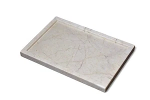 Bandeja de mármol en forma rectangular para baño, cocina para servir, mesa de comedor - Imagen 1 de 5