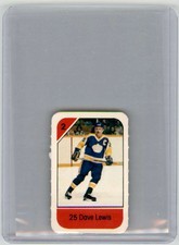 1982-83 POST CEREAL MINI NHL HOCKEY CARD DAVE LEWIS LOS ANGELES KINGS #NNO