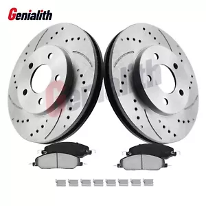 Front Rotors + Brake Pads for 2005 2006 2007 2008 2009 2010 Ford Mustang V6 - Picture 1 of 15