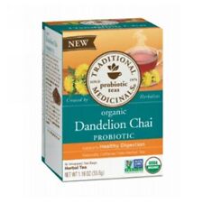 Organic Tea Dandelion Chai Probiotic 16 Bags By Traditional Medicinals