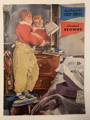 Vintage 1954 NFL Football San Francisco vs Cleveland Browns Program 9-5-1954 - Image 1 of 4