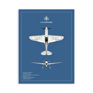 Stampa su Tela su Carta Poster o Quadro Rogan Mark BP P-51 Mustang - Imagen 1 de 2