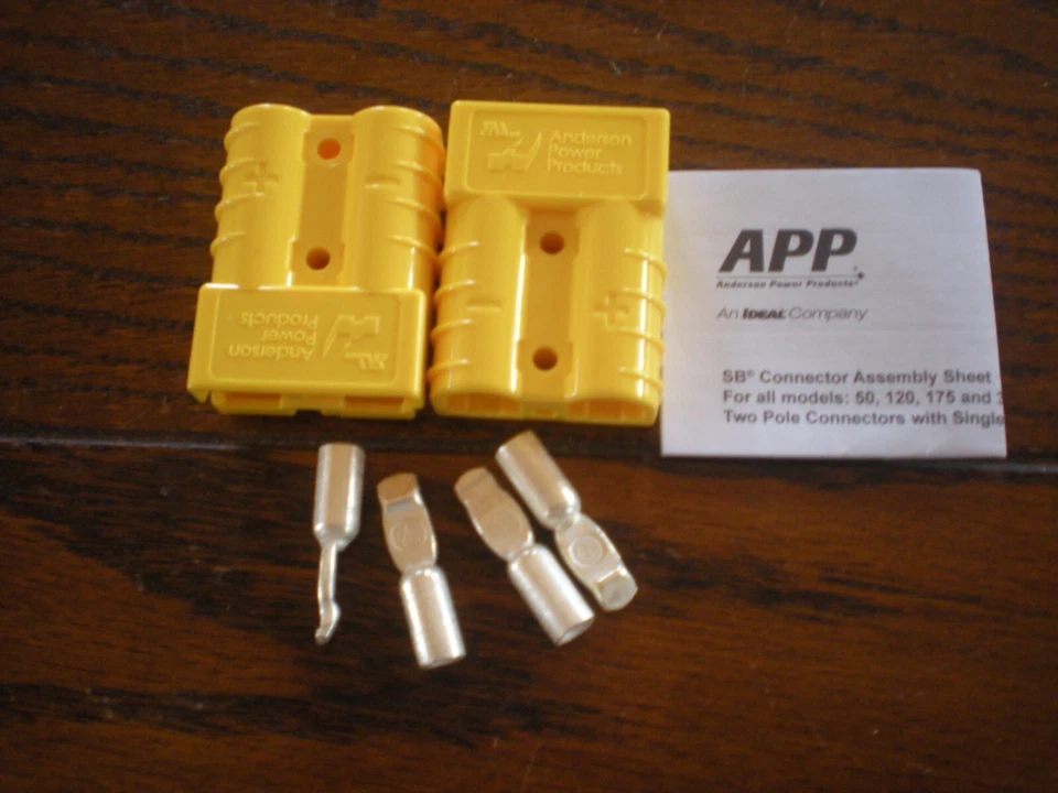 NEW Anderson SB50,  50 Amp Yellow Housing,  10/12 AWG Contacts - Image 1 of 1