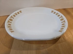 Corelle Pyrex Butterfly Gold Oval Serving Platter Vintage - Picture 1 of 5