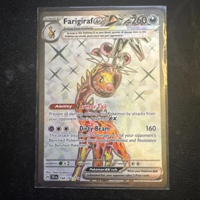 Pokemon Farigiraf ex 194/162 Sv05: Temporal Forces Holo - Image 1 of 4