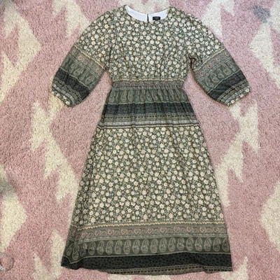 Vestido midi floral verde marión L’atelier London talla UK 14 para mujer mediano grande Foto 1 de 4
