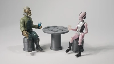 Star Wars 3D Printed Rebels The Ghost Lounge Chairs & Table 3 3/4 (1:18) Custom - Image 1 of 3