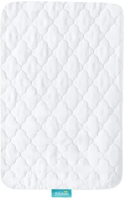 Mini Crib Mattress Protector Sheets Fitted Waterproof Mini Crib Mattress Pad - Image 1 of 4