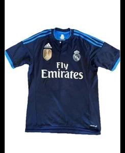 REAL MADRID 2015 2016 THIRD FOOTBALL SHIRT SOCCER JERSEY ADIDAS AO0050 sz Small - Picture 1 of 6
