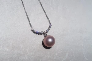 Sterling Silver Pink Edison Pearl Necklace - Picture 1 of 4