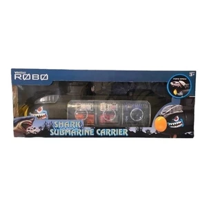 Vivitar Robo Shark Submarine Carrier Black 6-Car Toy Play Set Kids Adventure NEW - Picture 1 of 4