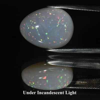 💎Rare 8.56ct Natural Transparent Crystal Opal with Play-of-Color – Ethiopia Gem - Image 1 of 4