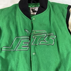 Mitchell & Ness New York Jets NFL Wool Snap Button Jacket Men’s 52 Green - Picture 1 of 12