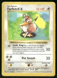Pokemon Tcg Farfetch'd [Shadowless] #27 Pokemon Base Set MP - Picture 1 of 2