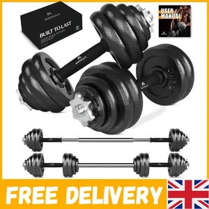 Complete Cast Iron Adjustable Dumbbell Set - Perfect for Weight Lifting at Home - Picture 1 of 8